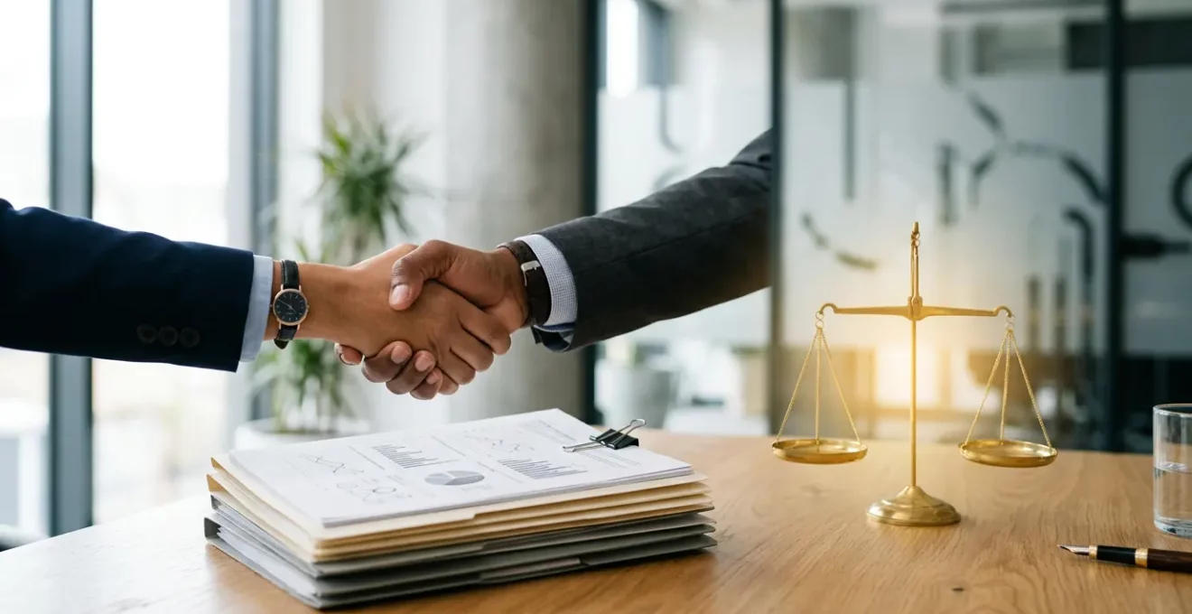 Scène professionnelle symbolisant la confiance et la transparence dans l'audit d'entreprise