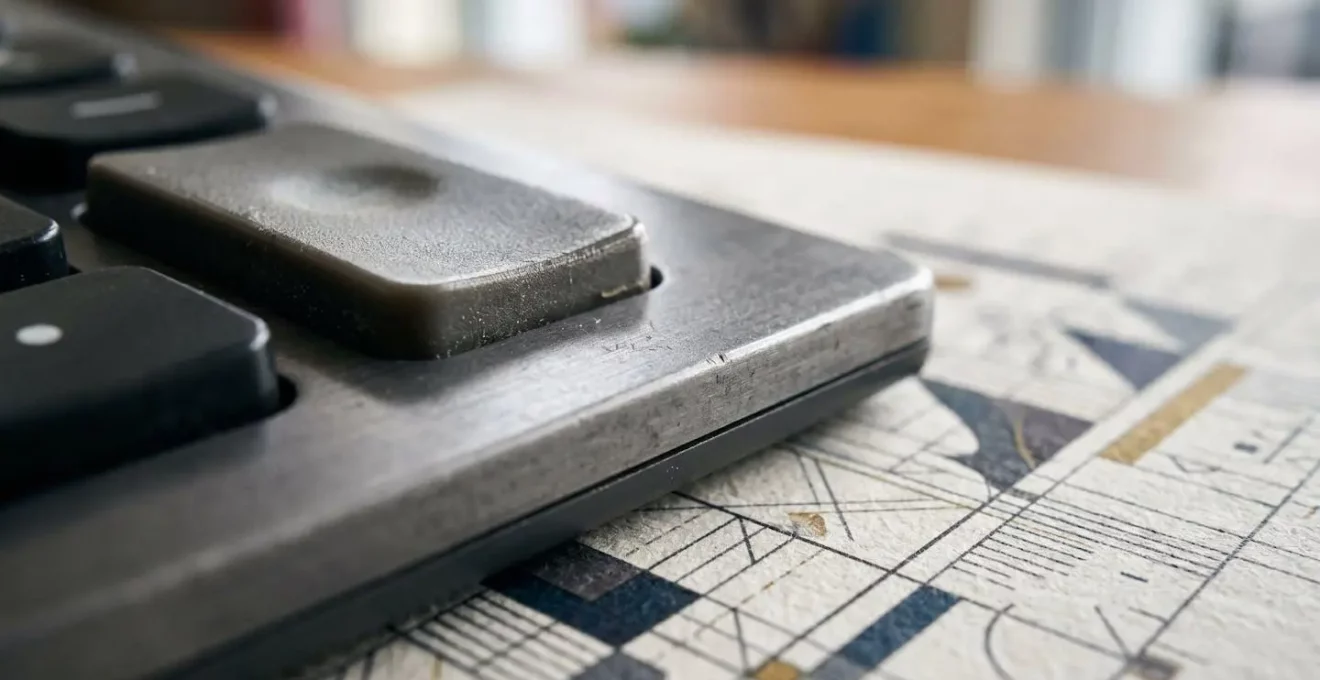 Calculatrice et documents financiers illustrant le calcul de rentabilité fiscale pour micro-entrepreneur