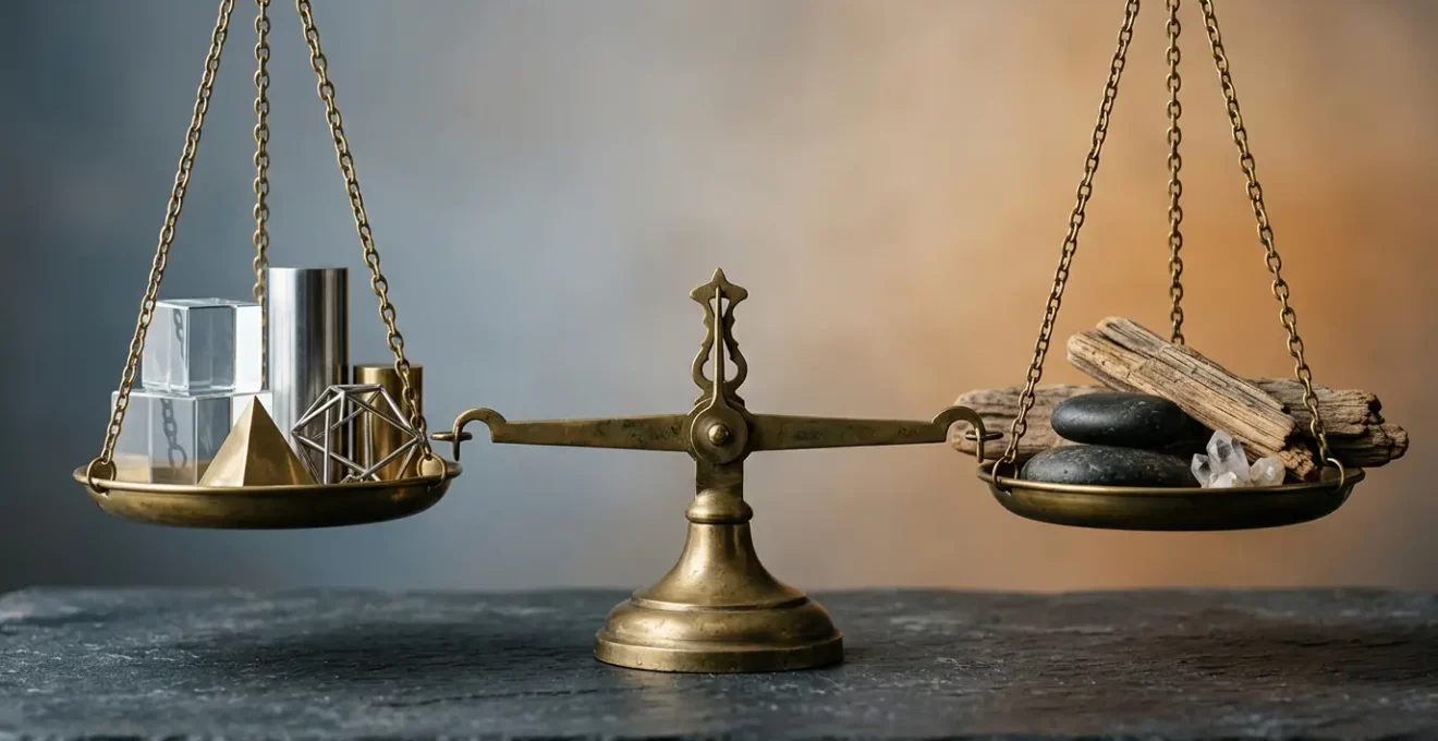 Balance conceptuelle symbolisant le choix stratégique entre impôt sur les sociétés et impôt sur le revenu pour les dirigeants d'entreprise