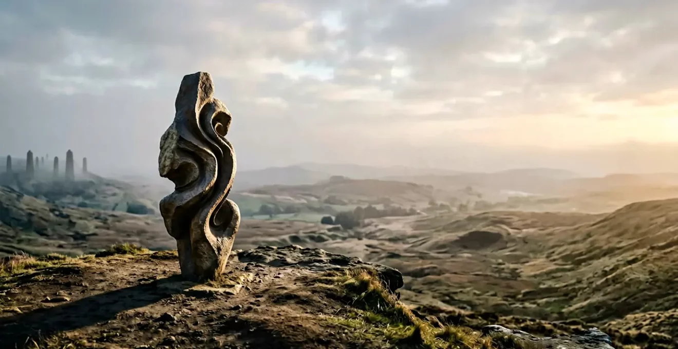 Composition minimaliste représentant l'unicité d'une marque dans un environnement concurrentiel