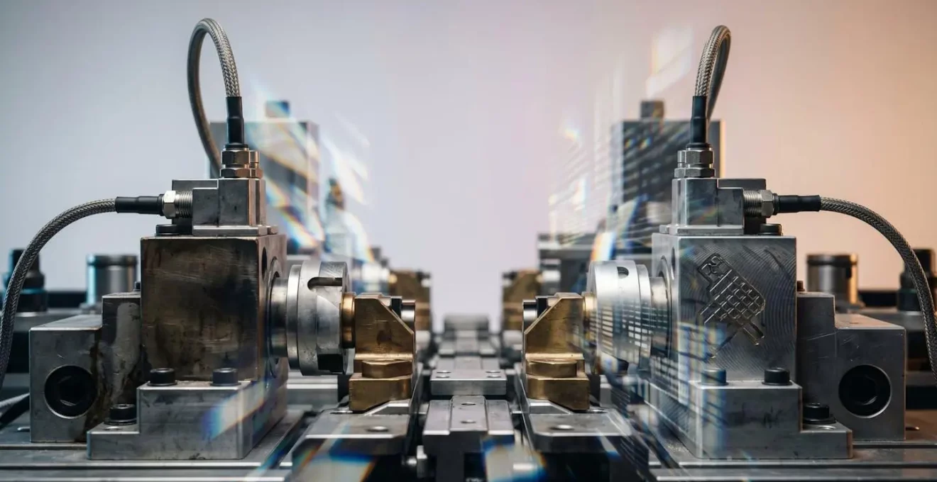 Représentation conceptuelle d'un jumeau numérique permettant de simuler des flux de production industriels